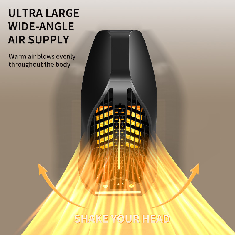 Amazon Dropshipping Fast Heating Ceramic Hot Air Fan Office Heater Energy-Saving Shaking Head Heater Household Heater