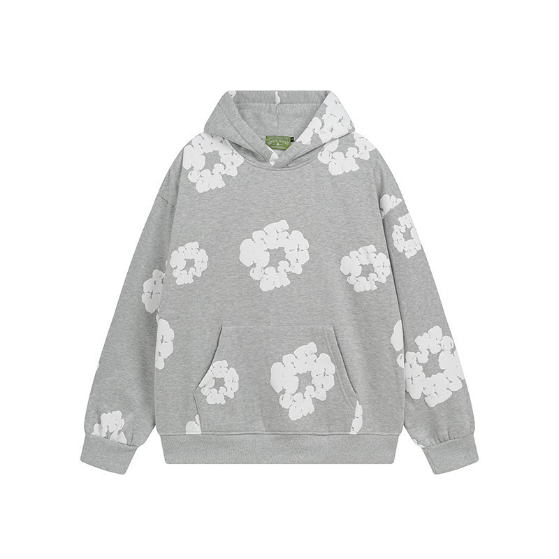 Trendy Brand D t Kanye's Same Style Foam Kapok Loose Fleece-Lined Hooded Sweatshirt Men's Couple Suit