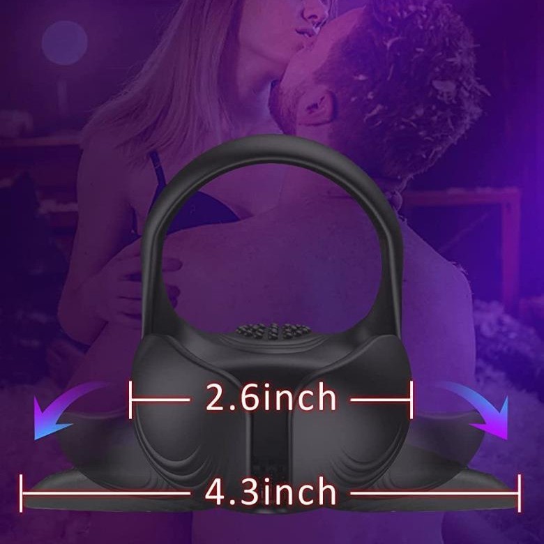 Cross-Border Hot-Selling Rechargeable Semen Locking Ring Men's Egg Silicone Ring Electric Prostate Massager Couple Resonance Ring