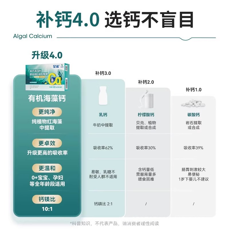 Star Shark Seaweed Calcium Liquid Calcium Children's Calcium Supplement Teenagers Pregnant Women Calcium Magnesium Vitamin D Baby Vd Calcium Tablets Official Authentic