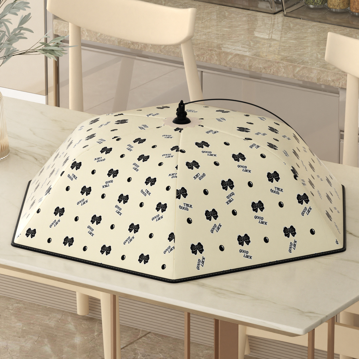 New insulated vegetable cover food cover rice foldable household dining table dustproof fly-proof dining table cover leftovers umbrella cover