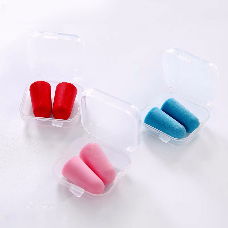 Transparent Plastic Small Square Box Earplug Box Pp Pen Tip Small Square Box Mini Small Box with Lid Storage Small Box