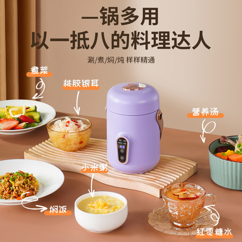 Intelligent American Standard 110V Household Soup Porridge Electric Stew Cup Multifunctional Gift Electric Stew Pot Gift Electric Heating Pot