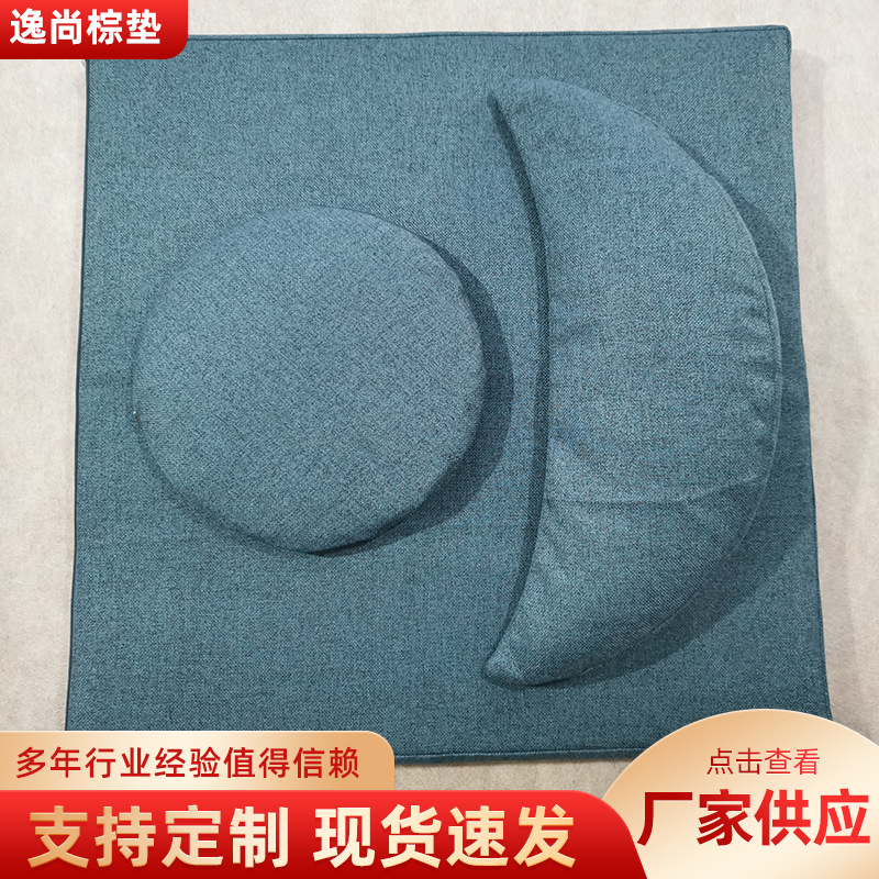 Индивидуальная подушка-луна с гречневой оболочкой Круглая подушка Высокая эластичность Коричневая Высокая эластичность хлопковая подушка для медитации в форме полумесяца