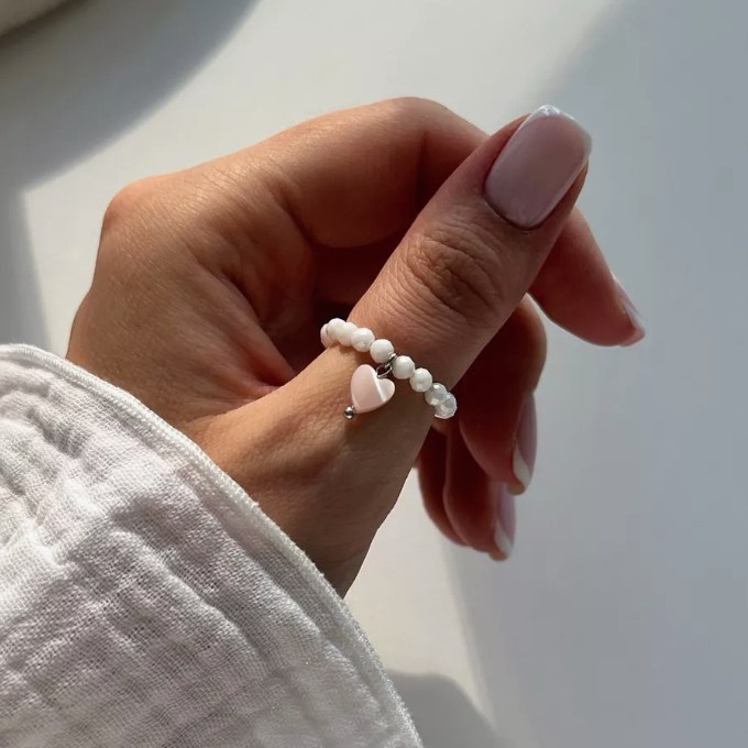 Корейское нишевое кольцо с любовной ракушкой универсальный дизайн кольцо-браслет женское популярное в Instagram кольцо в стеке