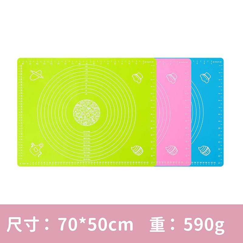 Silicone Kneading Mat, Non-Stick, Food-Grade, Thickened and Enlarged, Anti-Stick Dumpling Rolling Board, Baking Silicone Kneading Mat