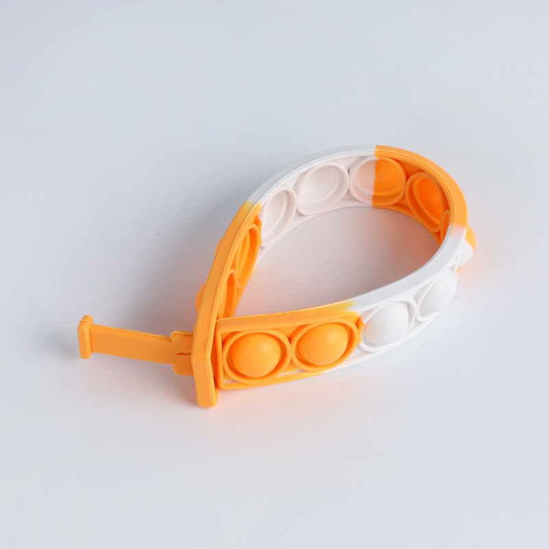 Vanguard Bracelet Cross-border Pop Fidget Decompression Bracelet 23.5cm Press Le Bubble Silicone Bracelet