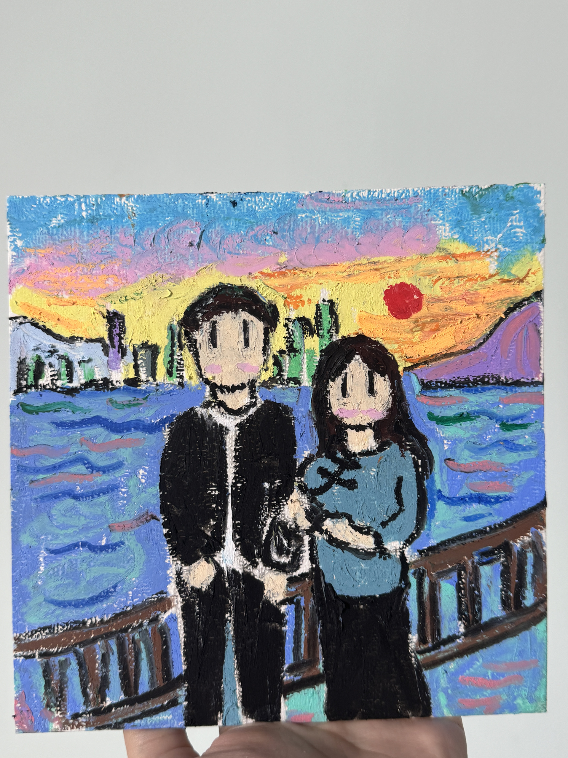 Physical Hand-Painted Oil Paintings, Couple Photos, Animation and Cartoon Images, Physical Factory Direct Sales, Cross-Border New Products