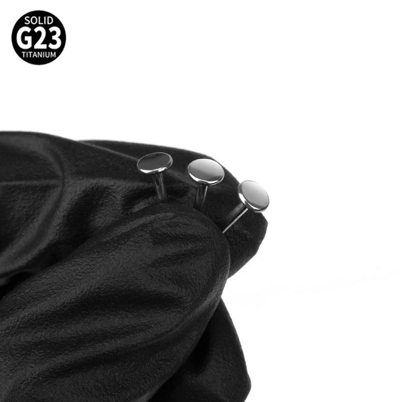 Lip Stud Threaded Rod 1.0/1.2 Thread Diameter M0.9 Flat Bottom Rod G23 Titanium Alloy Body Piercing Ear Stud Jewelry