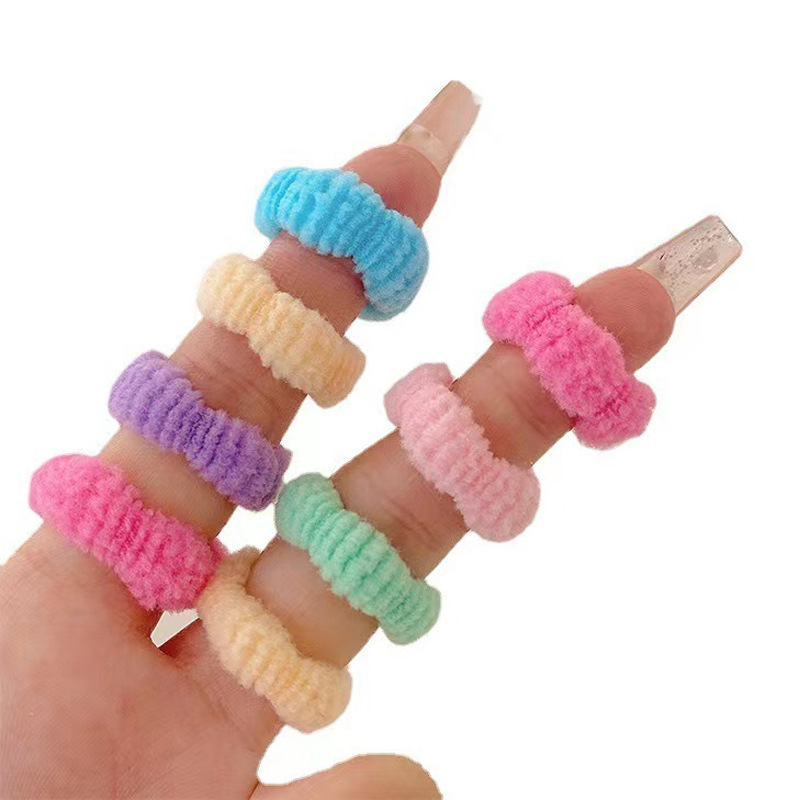 Candy Color Seamless Kidsren's Headband Hair Tie Wholesale Baby Tie Small Chirp Does Not Hurt Hair Small Rubber Band Girls Hair Accessories