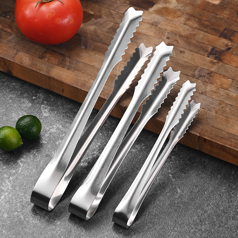 Stainless Steel Non-Magnetic Toothed 12.5cm Ice Clip Ice Pliers Mini Sugar Cube Clip Food Clip