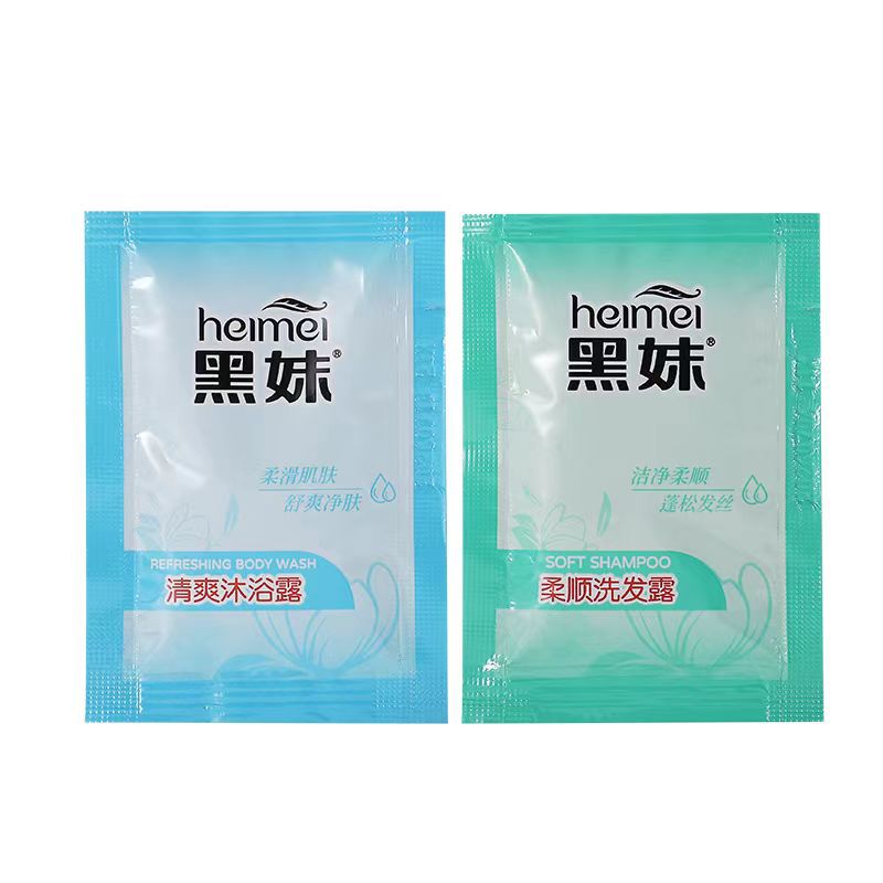 Liangzhuang 8ml Shampoo and Shower Gel Hotel Disposable Toiletries Bag Shampoo and Shower Gel