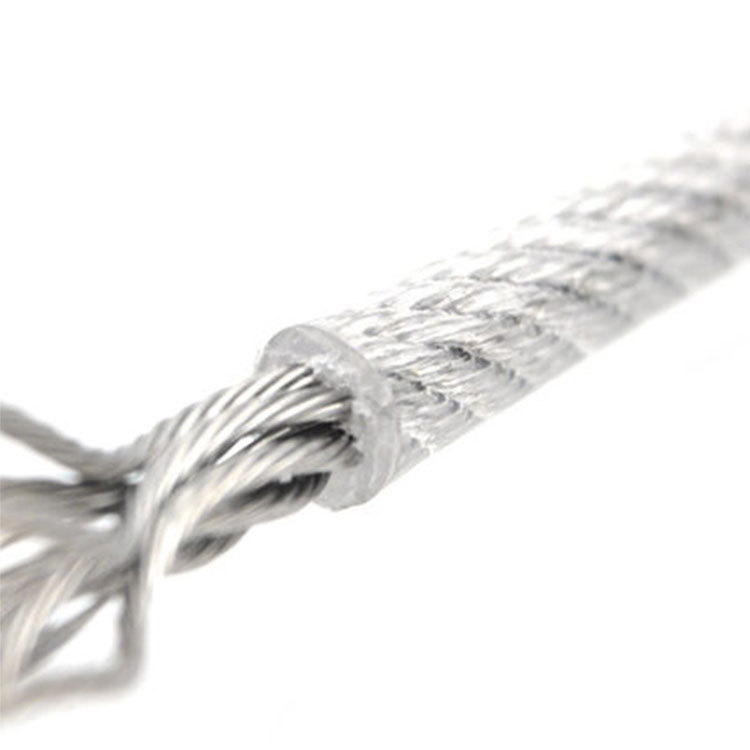 Customized 304 Stainless Steel Wire Rope Rubber-Coated Transparent Colorful Wire Pvc/Nylon/Tpu Plastic-Coated Wire Rope