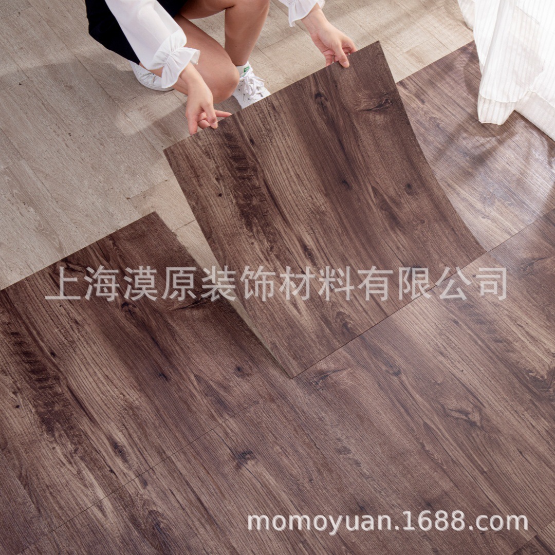 Cross-Border Hot Selling Self-Adhesive Background Wall Wear-Resistant Wood Grain Floor Stickers 30Cmx30Cmpvc Floor Stickers Dropshipping