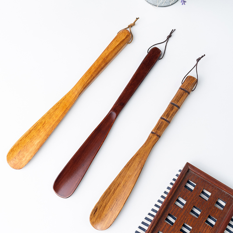 Solid Wood Shoehorn with Long Handle, Household Shoe-wearing Artifact, Shoe Lifter, Accessible Luxury Shoe Pick, Shoe Picker, Shoe Stick