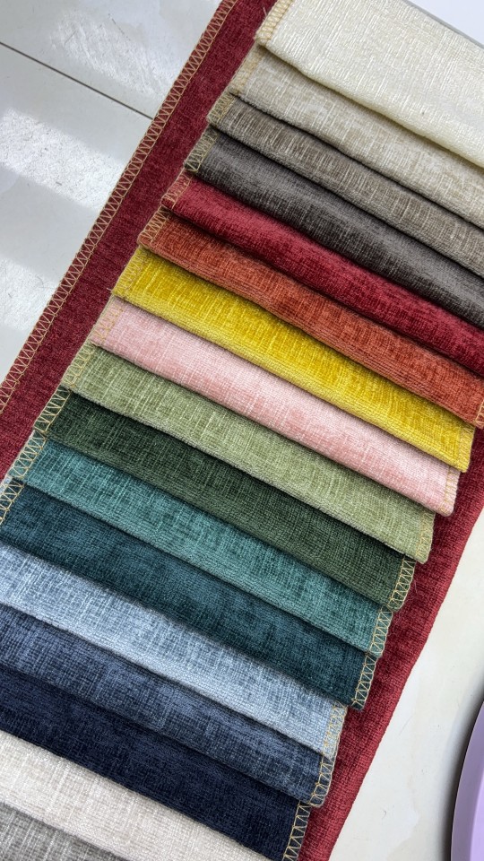 High-End Chenille Fabric Yarn-Dyed Thickened Solid Color Sofa Fabric Wholesale Pillow Cushion Sofa Cover Velvet Fabric