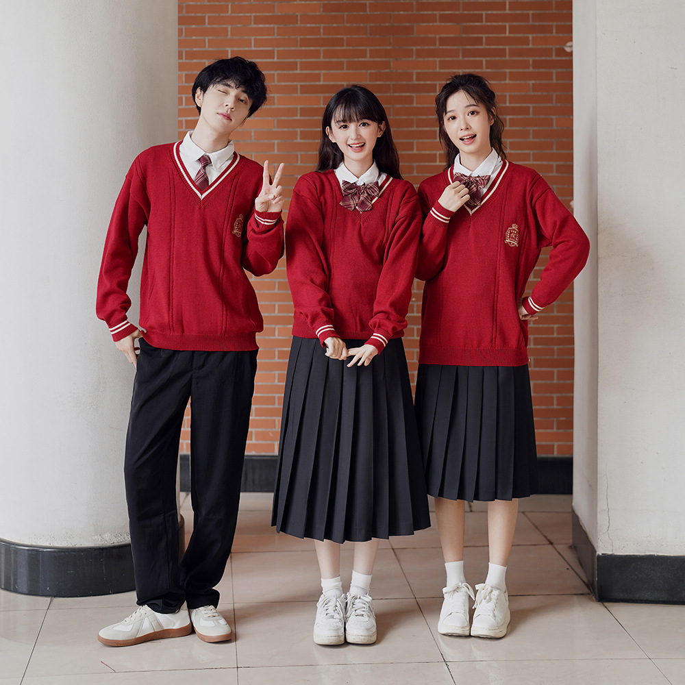 Классическая форма осенний колледжный стиль свитер для учеников младшей и старшей школы спортивная форма для выпускного хора