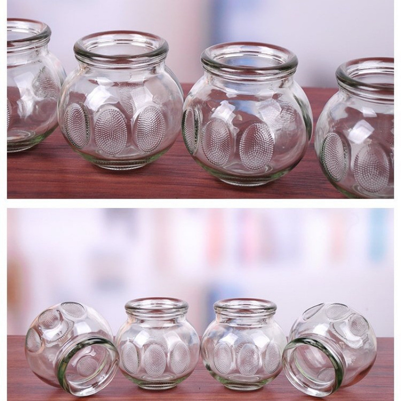 Thickened Glass Traditional Cupping Set for Home Use in Traditional Chinese Medicine Health Care, Glass Cupping Device, Vacuum Cupping Set