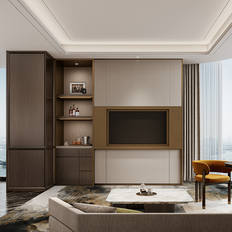 Full Set of Star Hotel Fixed Furniture Production, One-Stop Hotel Room Model Room Event Fixed Furniture