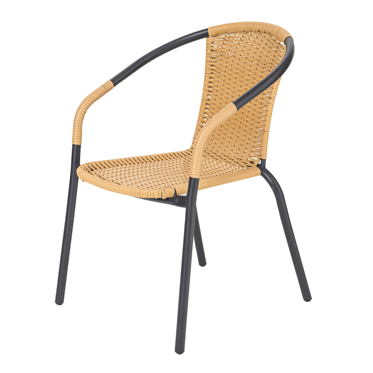 Leisure Rattan Chair for Courtyard, Garden, Balcony, Wrought Iron Milk Tea Shop Backrest Chair, Direct Supply from Manufacturer, Cross-Border Metal Rattan Weaving, Light Luxury