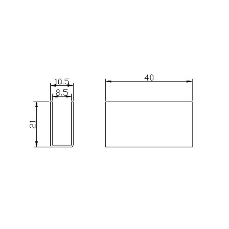 Acrylic showcase black door clip can clip 6mm window U-shaped glass door clip
