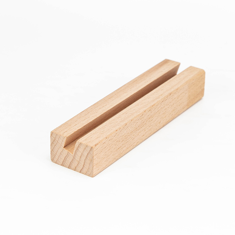 Solid Wood Desk Calendar Base Creative Fashion Beech Base Desktop Storage Card Note Menu Stand Wooden Base Customization