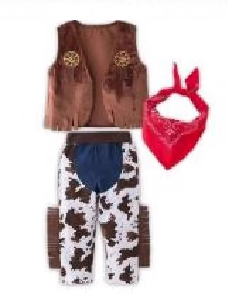 Boys' Suit Children's Suit Western Cowboy Costume Performance Outfit Baby Children's Suit 4-Piece Set