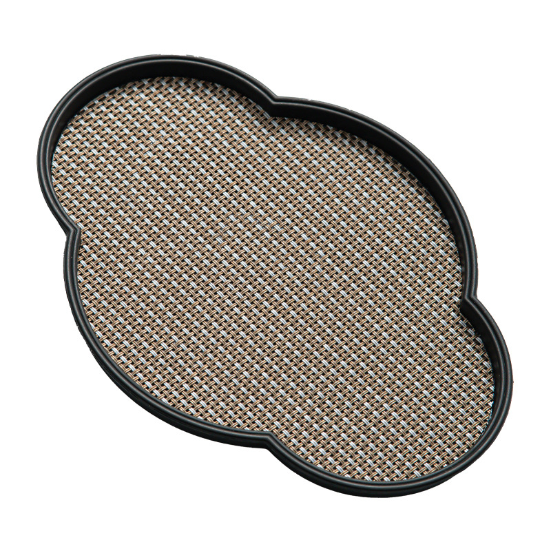 Small Dry Bubble Tea Tray Household Retro Style Bamboo Wooden Tea Cup Tray Afternoon Tea Table Tea Tray Coaster Non-Slip