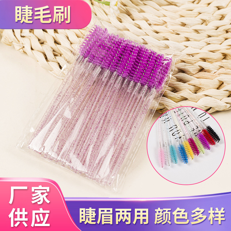 Цветная кристаллическая расческа для ресниц, портативная расческа для бровей, спиральная щетка для ресниц, оптовая торговля на границе, инструменты красоты для наращивания ресниц