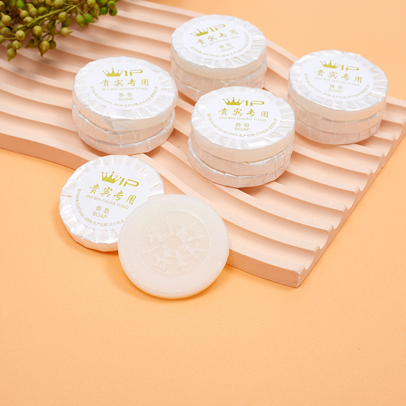 Disposable Soap Hotel Guest Room Toiletries 10g Soap Mini Round Soap for Hotels