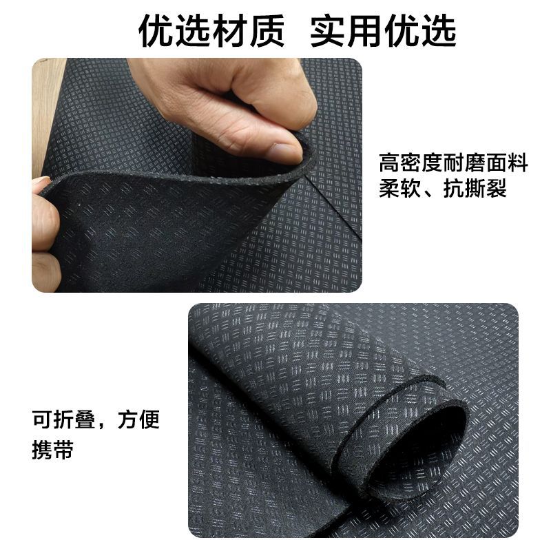 Foldable Equipment Shock-Absorbing Mat, Double-Sided Non-Slip Treadmill Soundproof Mat, Odorless Spinning Bike Stepper Sound-Absorbing Mat