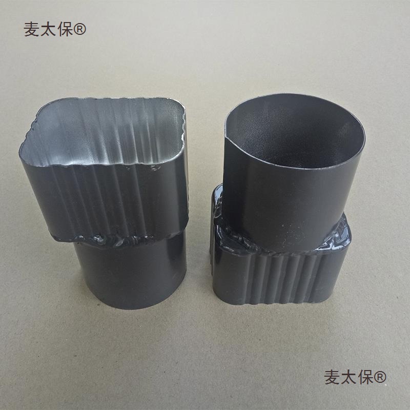 Aluminum Alloy Rainwater Pipe Square to Round Conversion Joint, Colored Aluminum Square to Round Pipe Converter, Downspout Round to Metabo