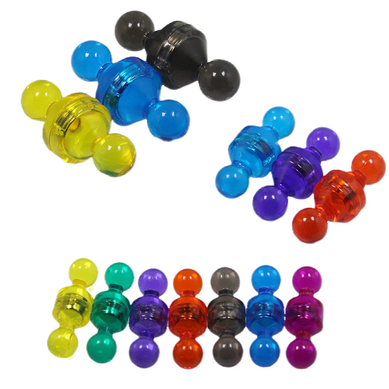 [Self-Produced and Sold] Transparent Magnetic Nails Crystal Whiteboard Magnetic Particles Large, Medium and Small Colorful Magnetic Thumbtacks Magnetic Nails Magnets