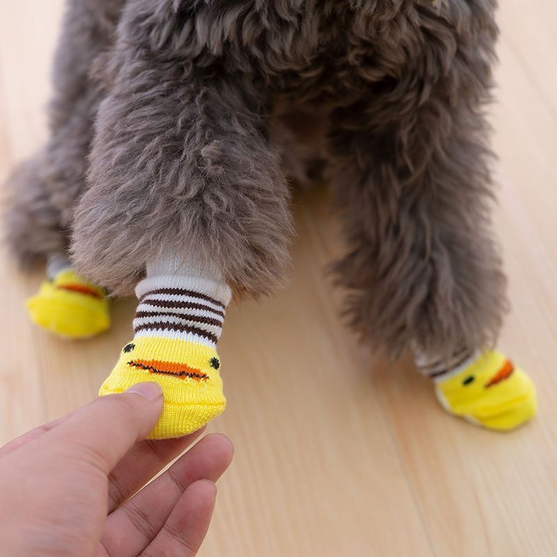 Pet with anti-slip mat socks indoor puppy Teddy VIP anti-slip anti-scratch anti-dirty socks four-pack