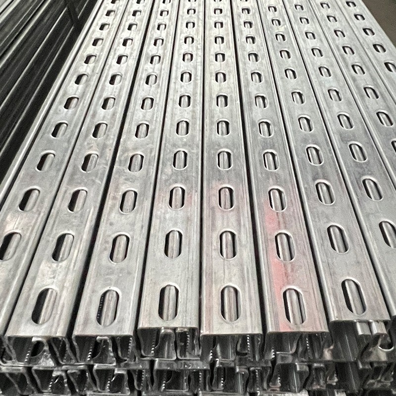A large number of spot 41*41 seismic bracket U-shaped steel 41*21 hot galvanized photovoltaic bracket 304 stainless steel C- shaped steel