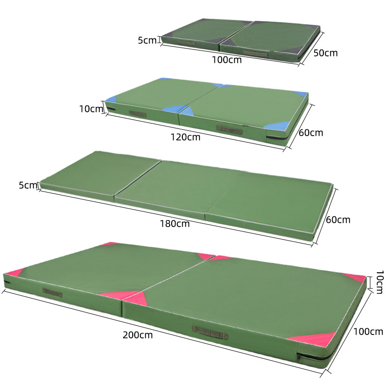 Gymnastics Mat Taekwondo Mat Dance Mat Canvas Flip Mat High Jump Sponge Sit-ups Folding Gymnastics Mat