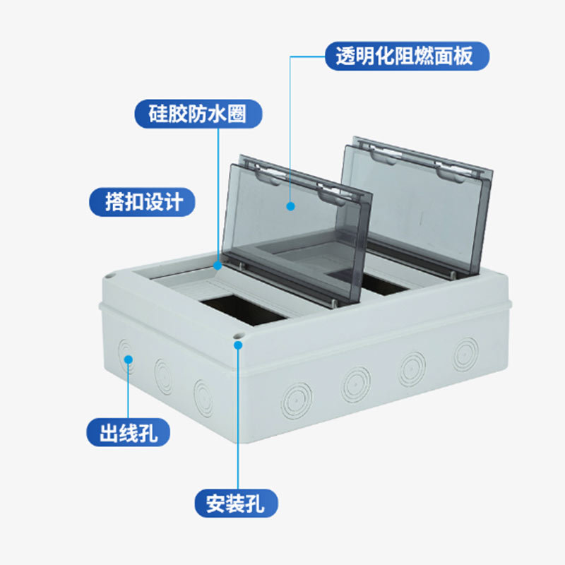 Ht Outdoor Circuit Breaker Air Switch Box Surface-Mounted Plastic Wiring Box Ip65 Circuit Box Distribution Box Charging Pile