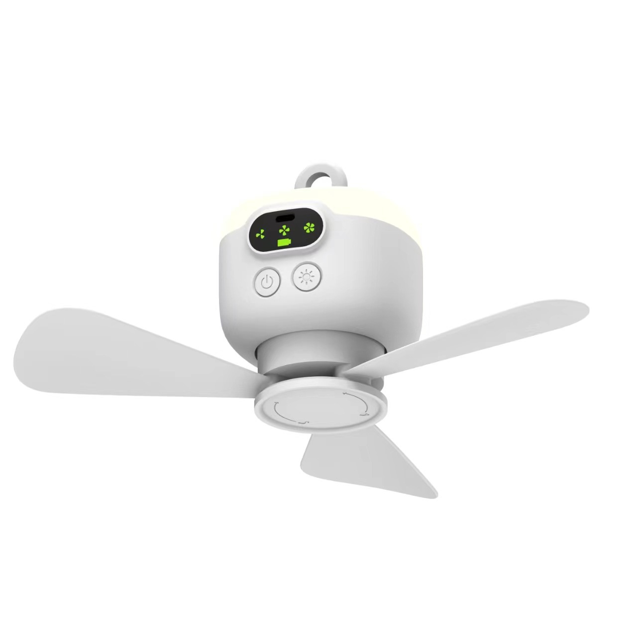 Cross-Border Hot Sale USB Rechargeable Small Ceiling Fan Camping Fan Dormitory Outdoor Portable Tent Long Battery Life