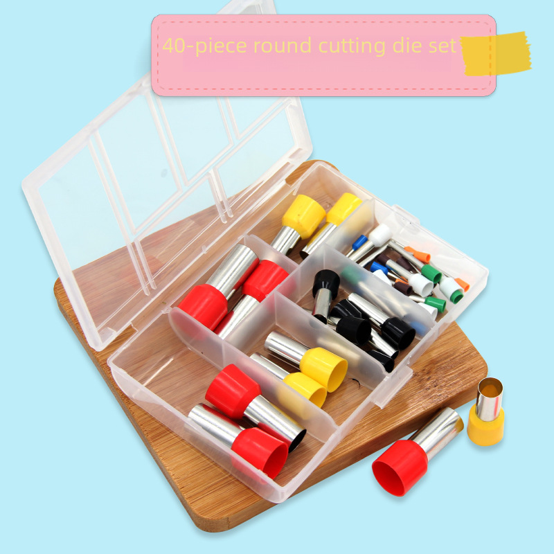 Mini Metal Cutting Mold Round 40 Piece Set Mold Clay Soft Ceramic Clothes Headwear Decoration Round Cutting Tool