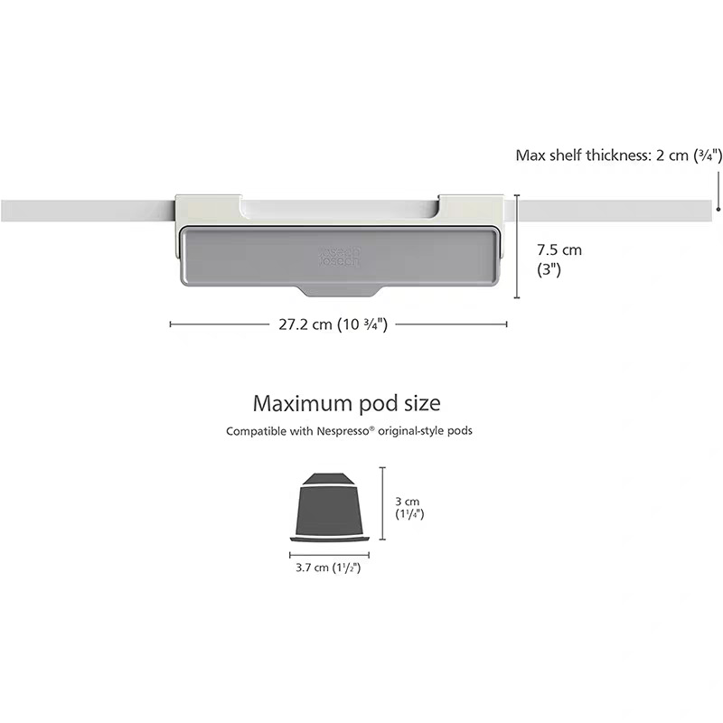 Capsule coffee tea bag storage rack organizing box small drawer punch-free space saving storage box