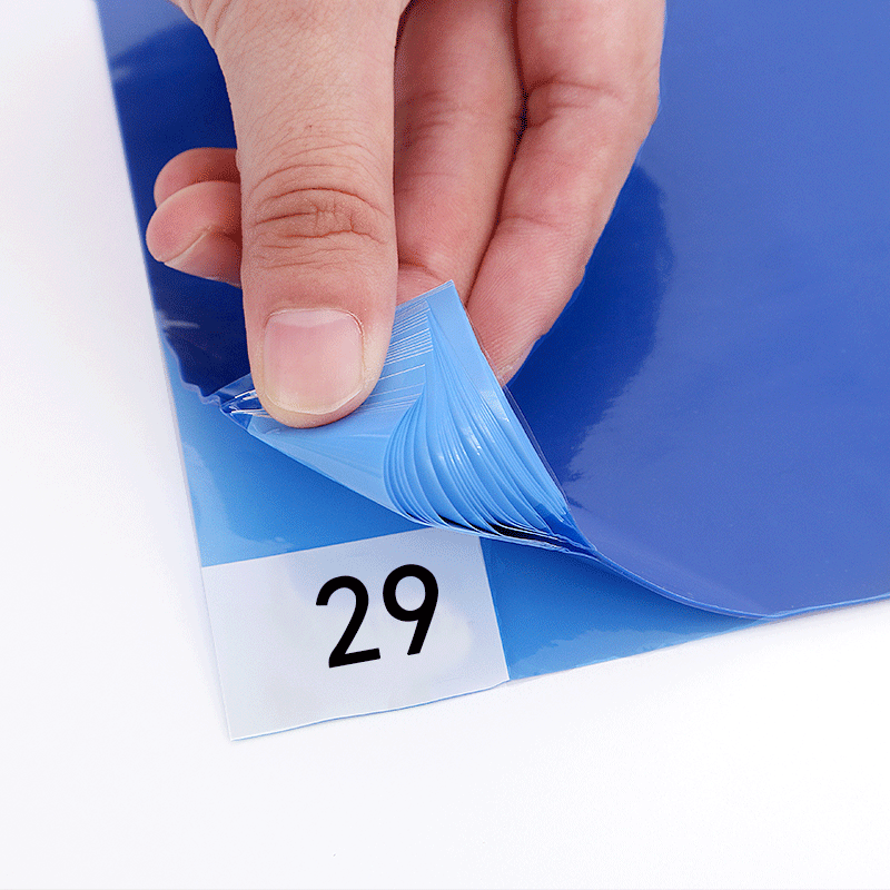 Blue 60*90 Sticky Dustproof Mat Dust-Free Workshop Anti-Static Dust Removal Cleaning Door High Viscosity Factory Sticky Dust Mat