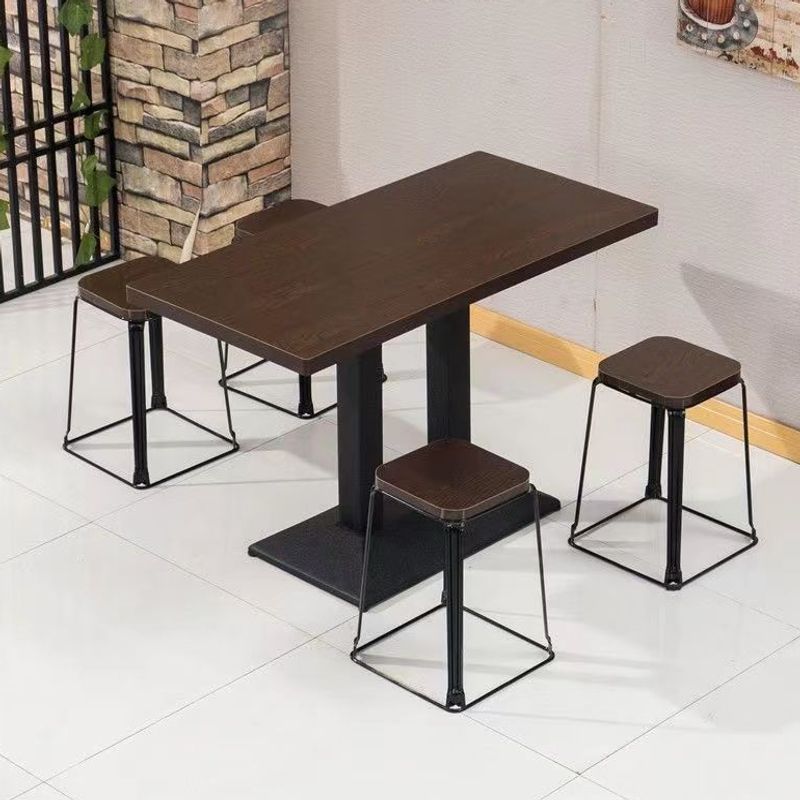 Simple Small Square Stool Milk Tea Dessert Shop Shaxian Snack Shop Spicy Hot Pot Catering Breakfast Noodle Shop Fast Food Dining Table and Chair Set