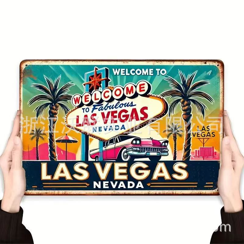 Vintage Tinplate Paintings, Aluminum Plate Paintings, Cross-Border License Plate Round Decorative Paintings, Wall Hanging Pod Acrylic Amazon