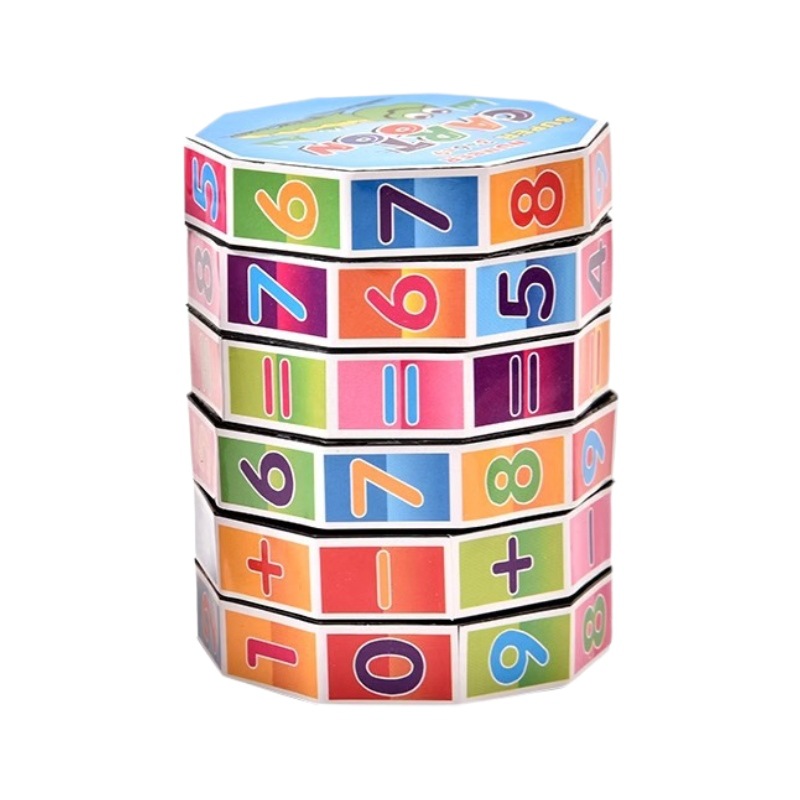 Children's Digital puzzle Rubik's cube addition, subtraction, multiplication and division Digital Rubik's cube Baby's early education arithmetic math creative teaching aids parent-child