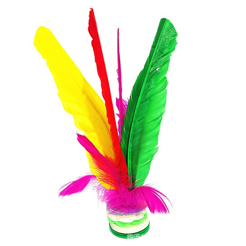Chicken feather shuttlecock feather color goose feather shuttlecock ball for children fitness competition big flower shuttlecock student shuttlecock wholesale