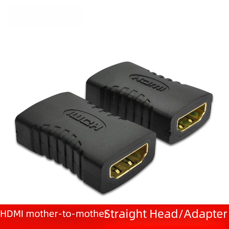 Manufacturer's Spot HDMI Female to Female Straight-Through Adapter Female Black HDMI Adapter HDMI Extension Head Version 1.4