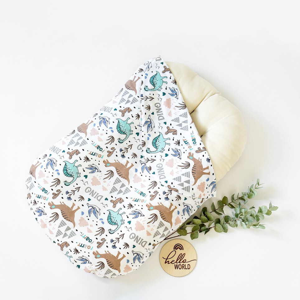 Ins Oval Baby Anti-Jump Bionic Bed Digital Printing Newborn Bed Mid-Bed Removable and Washable Cloth Cover Customization