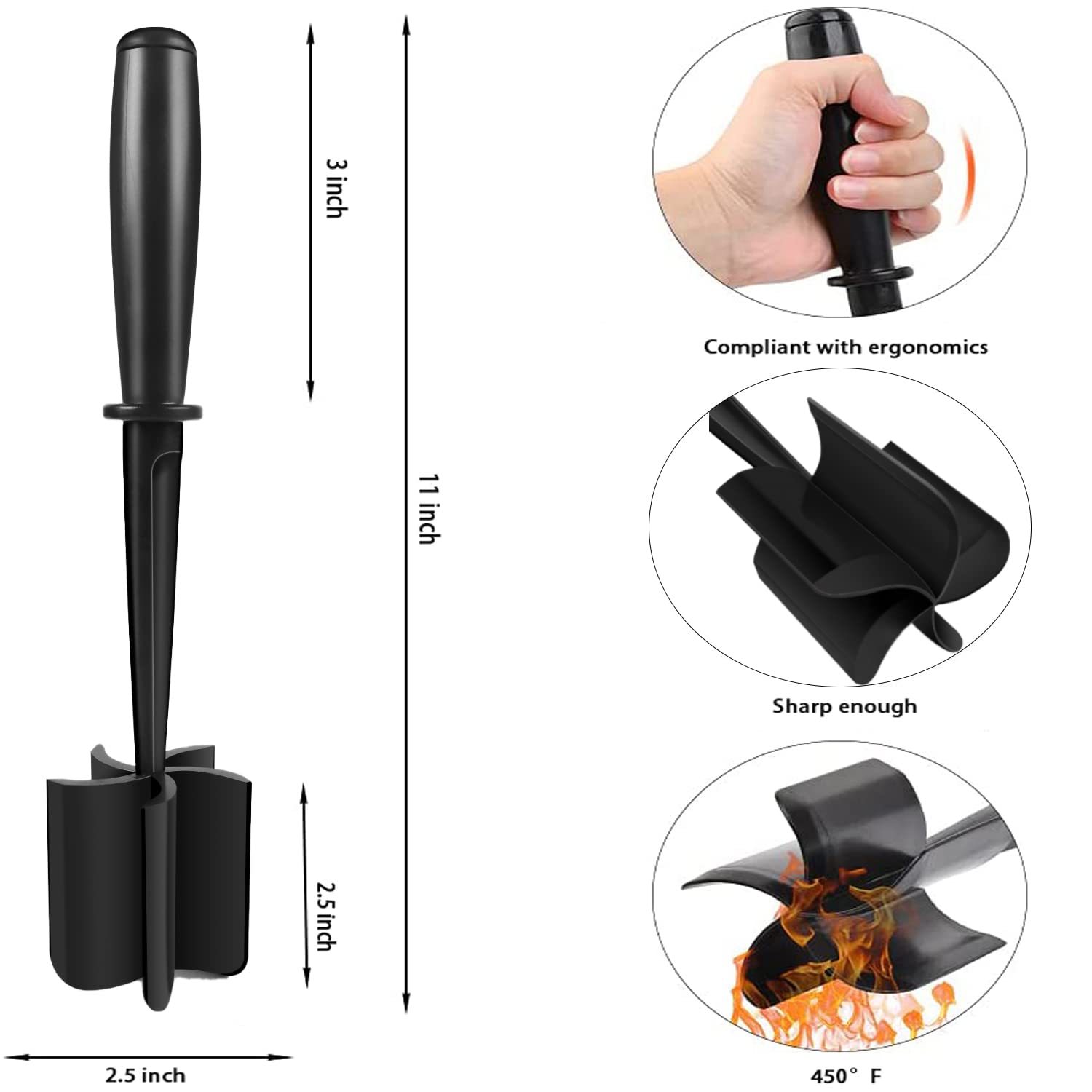 Amazon cross-border Meat Chopper Meat potato salad tomato Chopper rice mixing grinding shovel