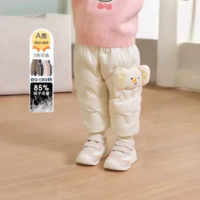 Брюки из 90% утиного пуха, новые зимние брюки для детей 2025 года, теплые и модные