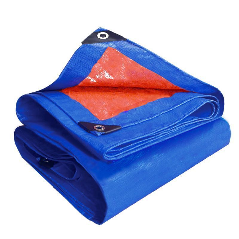 Manufacturer Blue Orange Tarpaulin Waterproof Sun Protection Rain Cloth Oil Cloth Thickened Truck Canvas Tent Cloth Sun Protection Plastic Sunshade Thickened
